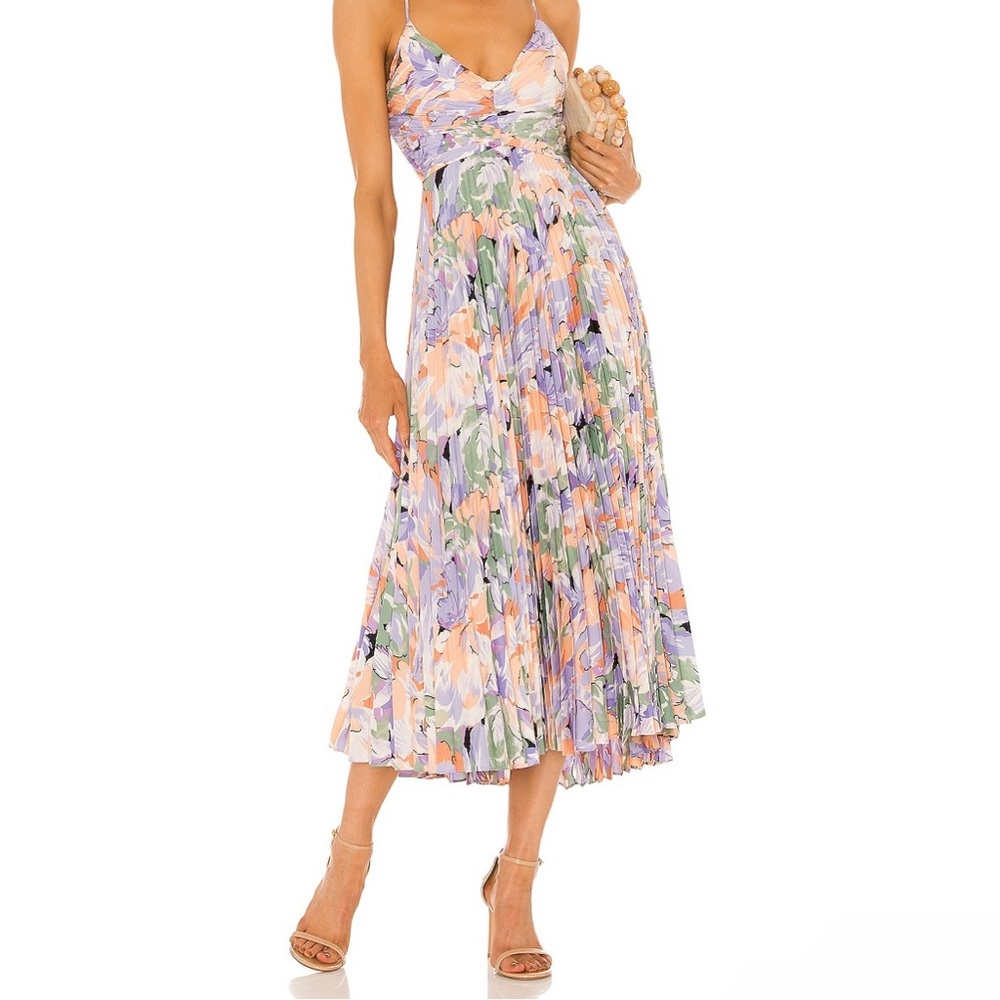 Blythe Dress in Coral Multi by ASTR the Label